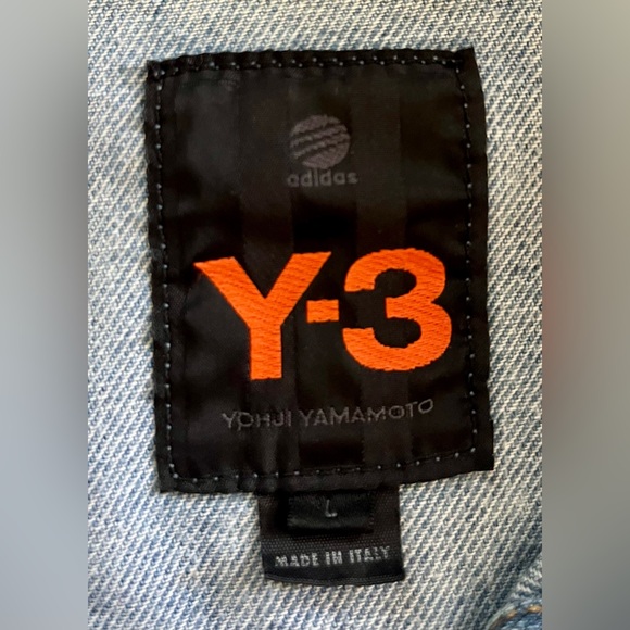 Y-3 by adidas W’s Distressed Denim Jacket Size L Yohji Yamamoto - Picture 4 of 8
